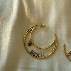 Dior Gold Moon and Star Earrings